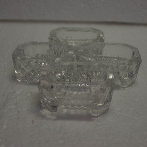 Vintage Set of 4 Salt Cellars One Damaged